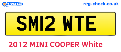 SM12WTE are the vehicle registration plates.