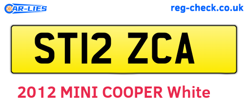ST12ZCA are the vehicle registration plates.