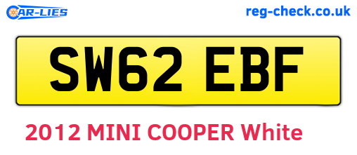 SW62EBF are the vehicle registration plates.
