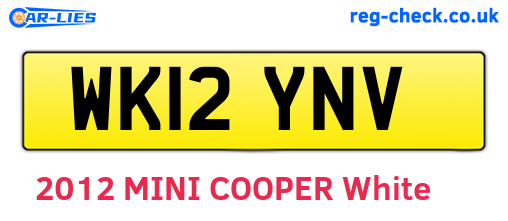 WK12YNV are the vehicle registration plates.