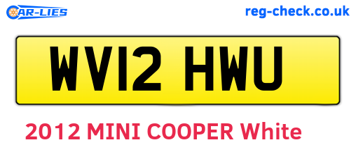 WV12HWU are the vehicle registration plates.