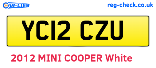 YC12CZU are the vehicle registration plates.