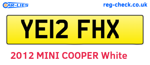 YE12FHX are the vehicle registration plates.