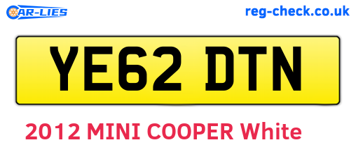 YE62DTN are the vehicle registration plates.
