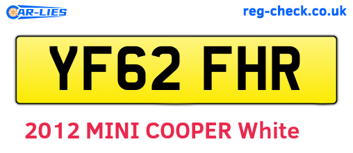 YF62FHR are the vehicle registration plates.