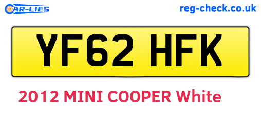 YF62HFK are the vehicle registration plates.