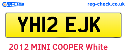 YH12EJK are the vehicle registration plates.