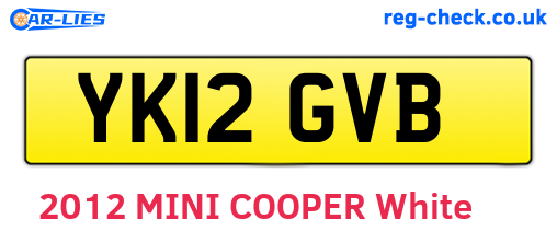 YK12GVB are the vehicle registration plates.