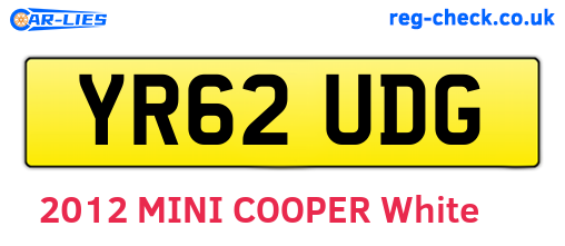 YR62UDG are the vehicle registration plates.