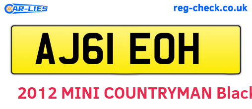 AJ61EOH are the vehicle registration plates.