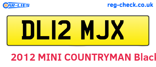 DL12MJX are the vehicle registration plates.