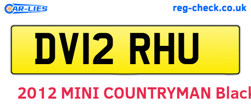 DV12RHU are the vehicle registration plates.