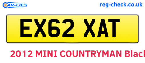 EX62XAT are the vehicle registration plates.