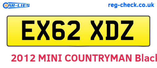 EX62XDZ are the vehicle registration plates.