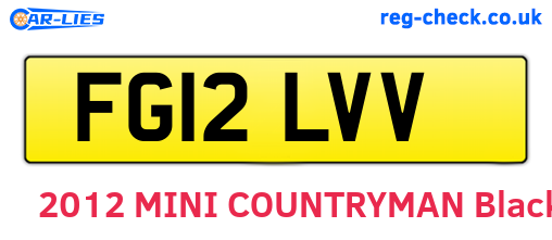FG12LVV are the vehicle registration plates.