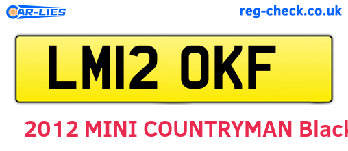 LM12OKF are the vehicle registration plates.