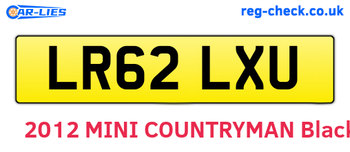 LR62LXU are the vehicle registration plates.