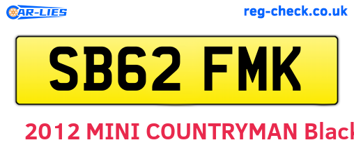 SB62FMK are the vehicle registration plates.