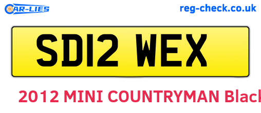 SD12WEX are the vehicle registration plates.