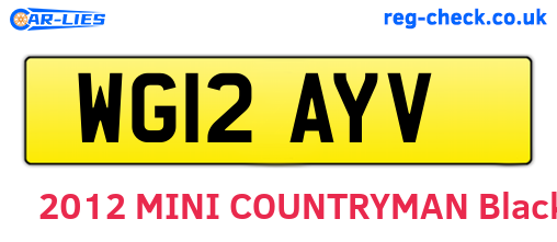 WG12AYV are the vehicle registration plates.