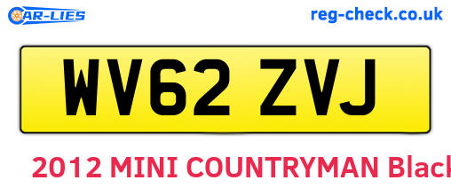 WV62ZVJ are the vehicle registration plates.