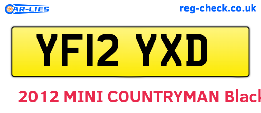 YF12YXD are the vehicle registration plates.