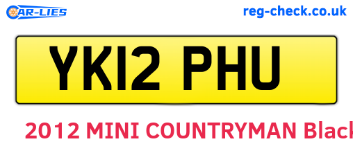 YK12PHU are the vehicle registration plates.