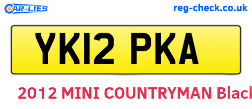 YK12PKA are the vehicle registration plates.