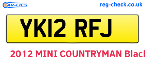 YK12RFJ are the vehicle registration plates.
