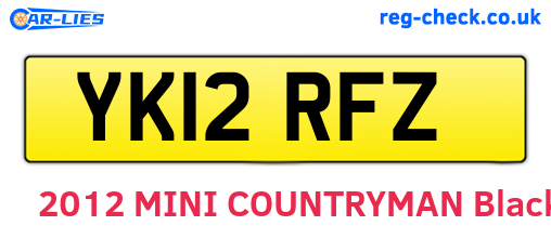 YK12RFZ are the vehicle registration plates.