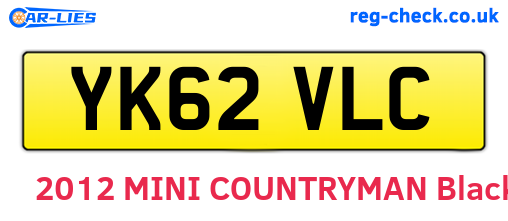YK62VLC are the vehicle registration plates.