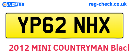 YP62NHX are the vehicle registration plates.