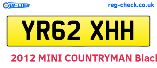 YR62XHH are the vehicle registration plates.