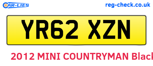 YR62XZN are the vehicle registration plates.