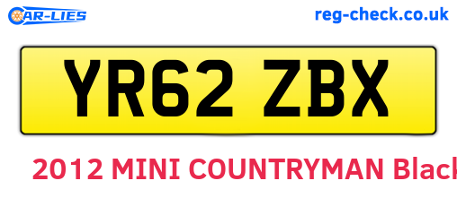 YR62ZBX are the vehicle registration plates.