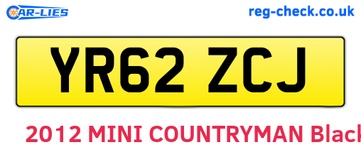 YR62ZCJ are the vehicle registration plates.