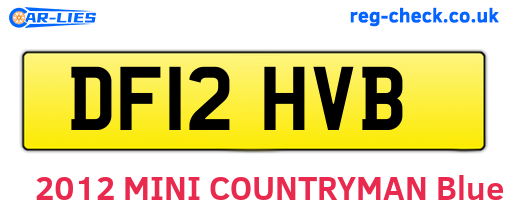 DF12HVB are the vehicle registration plates.