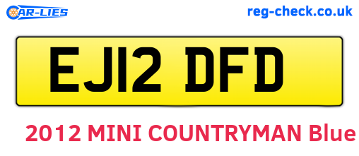 EJ12DFD are the vehicle registration plates.