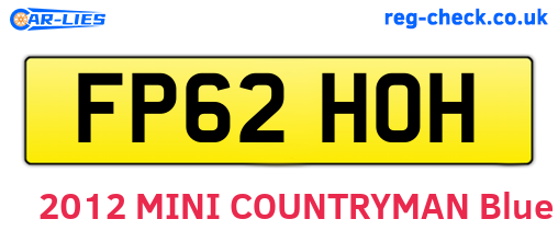 FP62HOH are the vehicle registration plates.