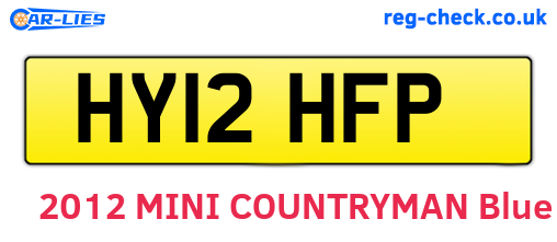 HY12HFP are the vehicle registration plates.