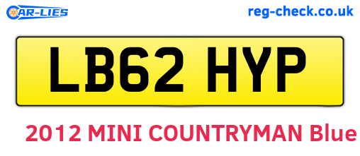LB62HYP are the vehicle registration plates.