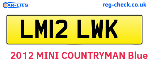 LM12LWK are the vehicle registration plates.