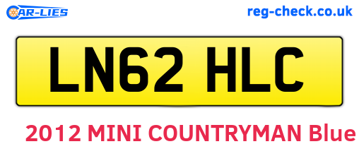 LN62HLC are the vehicle registration plates.