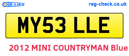 MY53LLE are the vehicle registration plates.