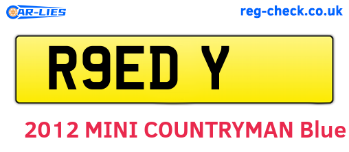 R9EDY are the vehicle registration plates.