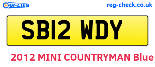 SB12WDY are the vehicle registration plates.