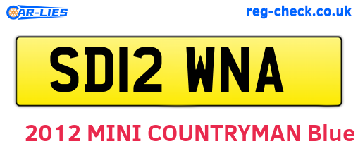 SD12WNA are the vehicle registration plates.