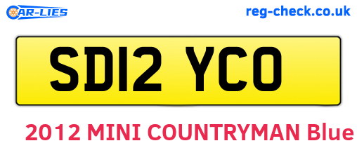 SD12YCO are the vehicle registration plates.