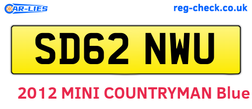 SD62NWU are the vehicle registration plates.