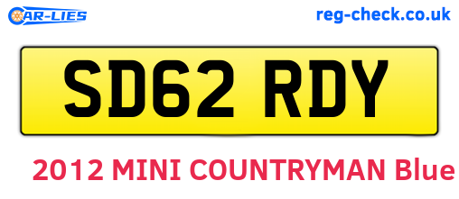 SD62RDY are the vehicle registration plates.